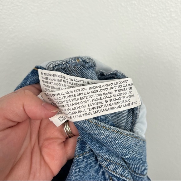 FOREVER 21 High Rise Distressed Straight Leg Jeans 30 - Picture 5 of 6